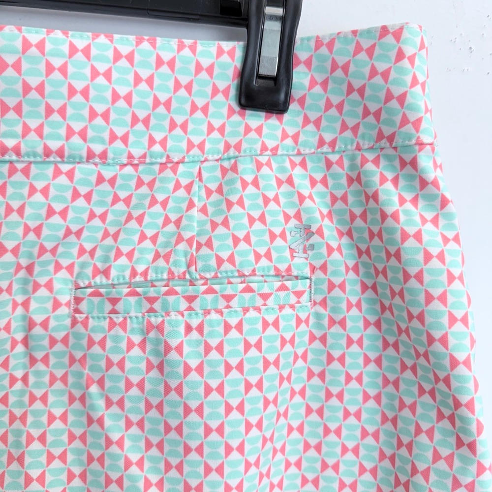 IZOD Golf Womens Geometric Print Skort Pink Mint Green Active Skirt Size‎ 10 - Picture 7 of 9